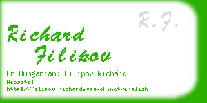 richard filipov business card
